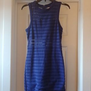 Blue body-con dress